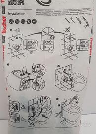 staffe x attaccare sanitari al muro, confezi. nuov