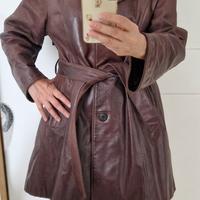 cappotto vera pelle donna tg 44  (max 3 kg)