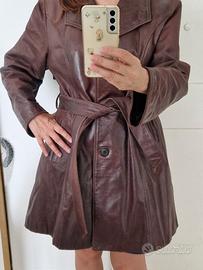 cappotto vera pelle donna tg 44  (max 3 kg)