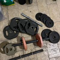 Set pesi palestra 30 kg + bilanciere