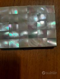 scatola metallo/madreperla