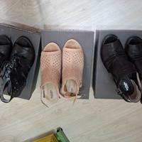 sandali blocco tre paia