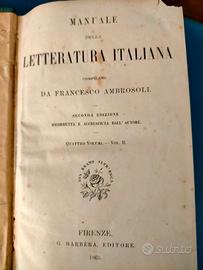 Manuale di letteratura italiana del 1863