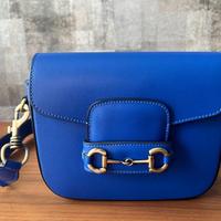 Borsa blue in pelle