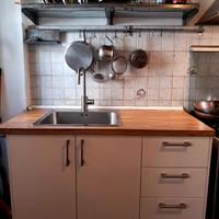 Lavello cucina Ikea + piano di lavoro rovere