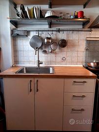 Lavello cucina Ikea + piano di lavoro rovere