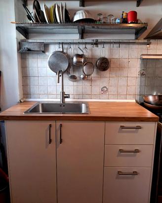 Lavello cucina Ikea + piano di lavoro rovere