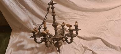 lampadario a 6 luci anni 60 