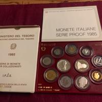 DIVISIONALE ITALIA-1985-PROOF-11 VALORI-2 ARGENTI