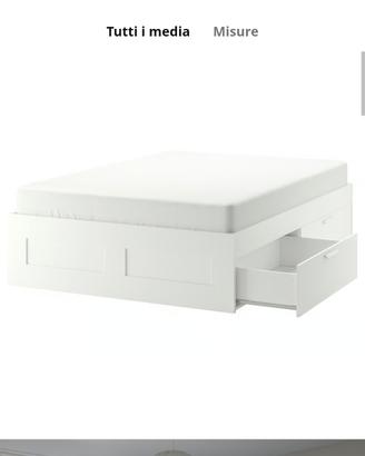letto Ikea Brimnes con cassettoni