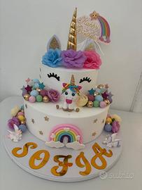 Torta scenografica unicorno