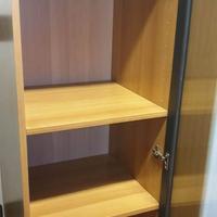 Vetrina bar in laminato ciliegio-nero