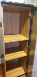 Vetrina bar in laminato ciliegio-nero