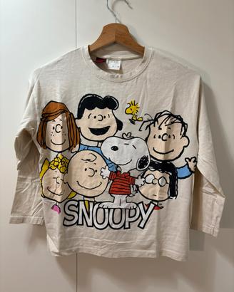 Maglia manica lunga con stampa di Snoopy