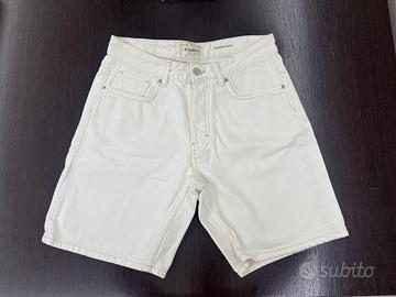 pantaloncini jeans uomo bianchi pull & bear eur38