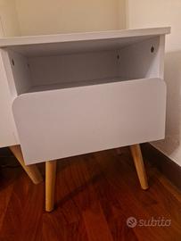 comodino moderno bianco 