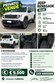 Privato vende Jeep Renegade 4x4