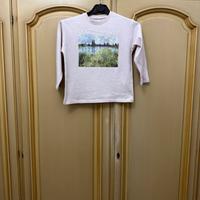 Maglia Zara rosa con stampa Claude Monet 5/6 anni