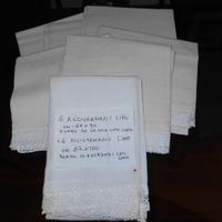 7 asciugamani in lino vintage
