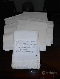 7 asciugamani in lino vintage