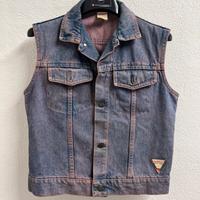 80s Fiorucci Giacca di jeans senza maniche Tg.10