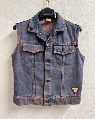 80s Fiorucci Giacca di jeans senza maniche Tg.10