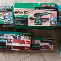 Lotto di Levigatrici Parkside + Carta Abrasiva