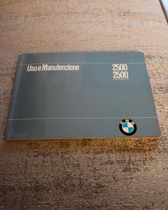 libretto uso e manutenzione BMW 2500