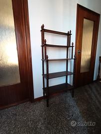 Etagere vinta scaffale fine 800 restaurata in noce