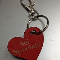 Portachiavi  a cuore con incisione personalizzata