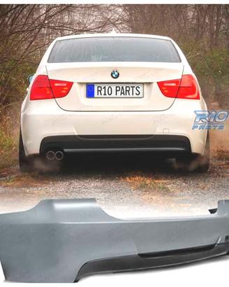 PARAURTI POSTERIORE BMW E90 LOOK M DOPPIA USCITA