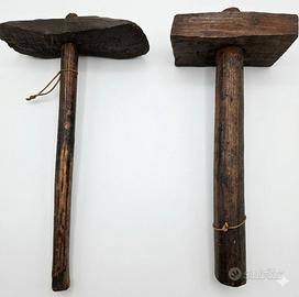 mazzuuoli o martelli da battitura in legno