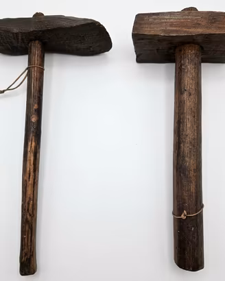 mazzuuoli o martelli da battitura in legno