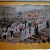 Giulio Falzoni Serigrafia su Foglia Oro