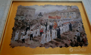 Giulio Falzoni Serigrafia su Foglia Oro