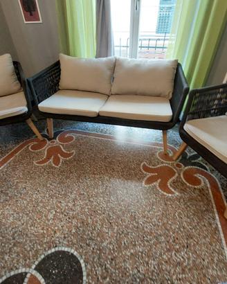 set divano e poltrone da interno e da giardino