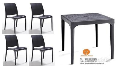 Sedie Tavoli Polipropilene Esterno Bar Pub 0307