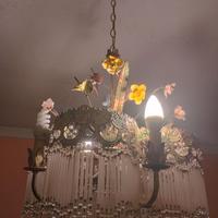 Lampadario più abatjour vetro di murano