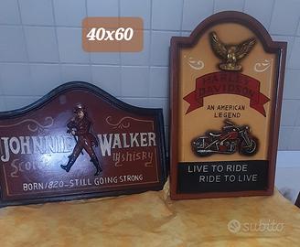 INSEGNE IN LEGNO CON CORNICE 40x60