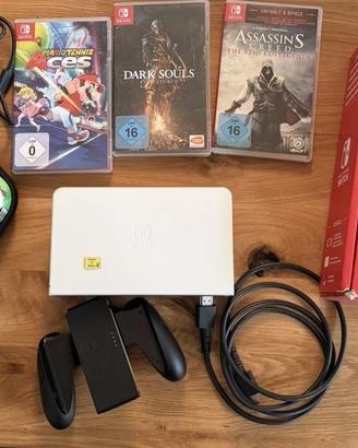 Nintendo Interruttore OLED bianco con 3 giochi e B