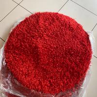 3 tappeti tondi rossi diametro 75cm nuovi