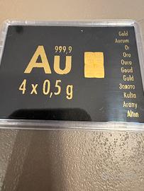 Lingotto or Valcambi 2g Combibar 999.9 certificato