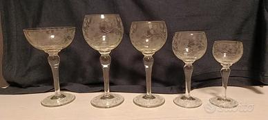Servizio di bicchieri anni 60, made in Murano 65Pz
