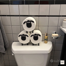 3 portarotolo a forma di Pecora, decorazione bagno
