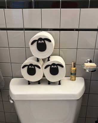 3 portarotolo a forma di Pecora, decorazione bagno