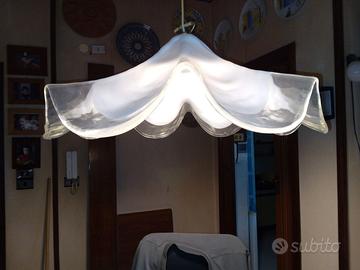 lampadario vetro di Murano bianco