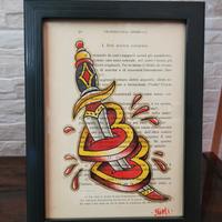 quadro traditional tattoo heart