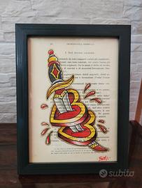 quadro traditional tattoo heart