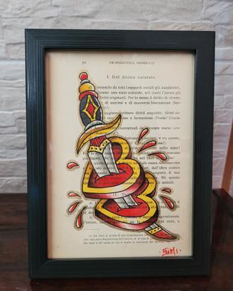 quadro traditional tattoo heart