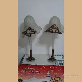 Coppia di lampade in pasta di vetro